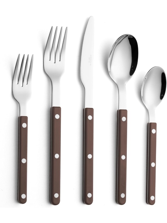 Other - ANNOVA NWT 10pc Stainless Steel silverware set -silver/brown